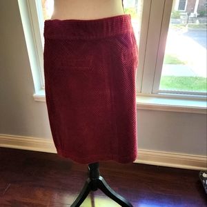 Talbott Maroon Corduroy Skirt